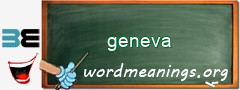 WordMeaning blackboard for geneva